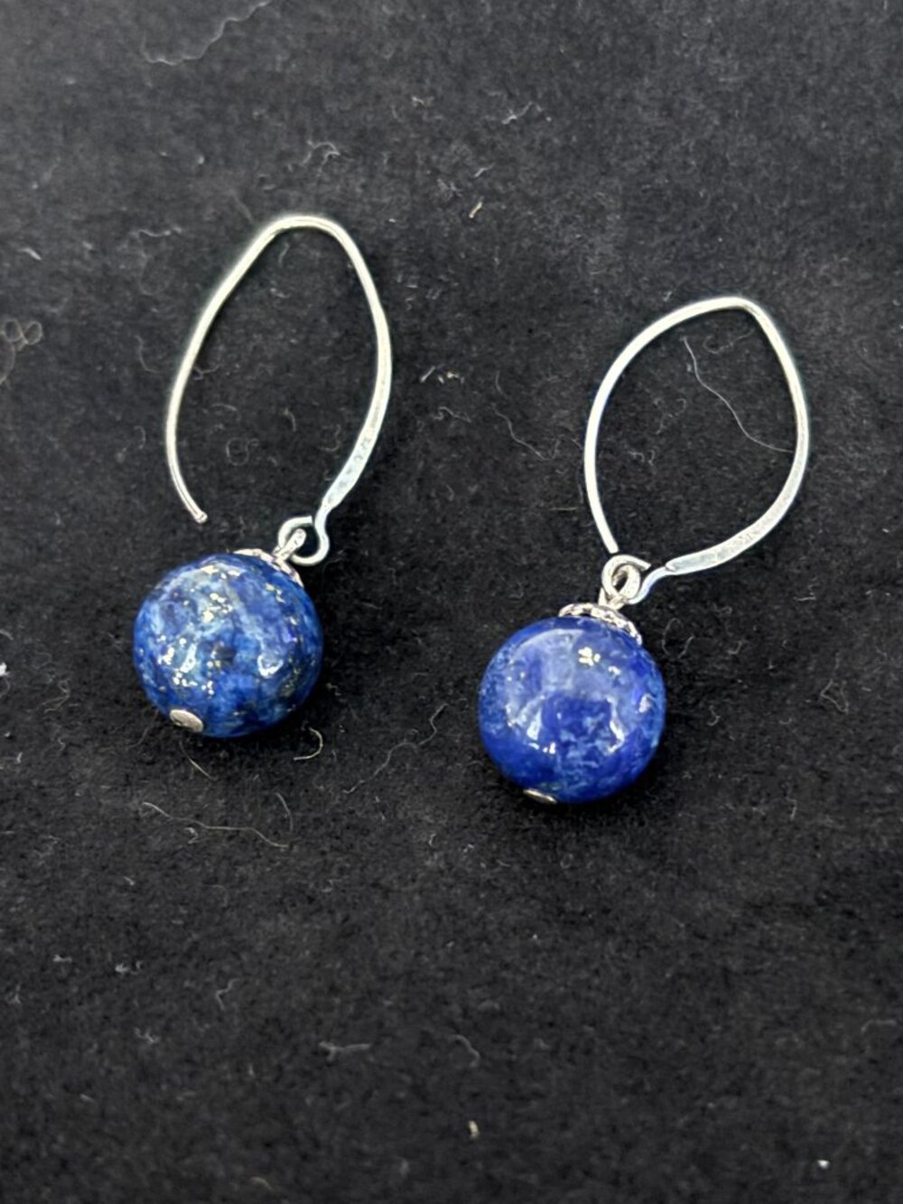 Turkish Blue Lapis Orb Earrings